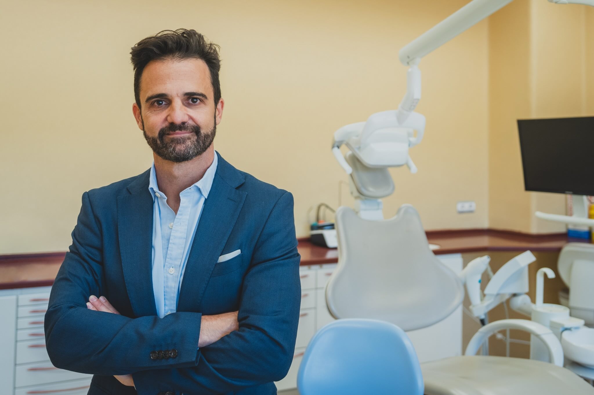 Dr. David Madruga in clinical setting
